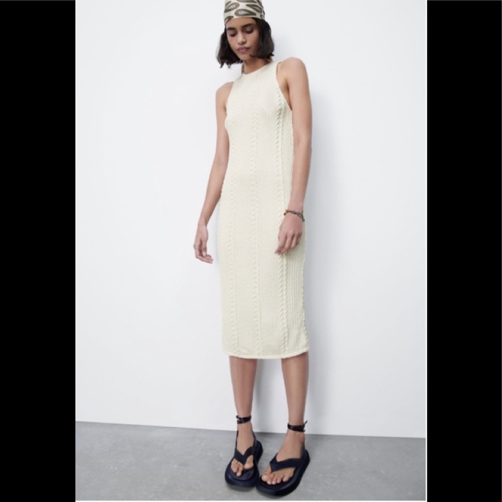 Zara Cream Midi Dress
